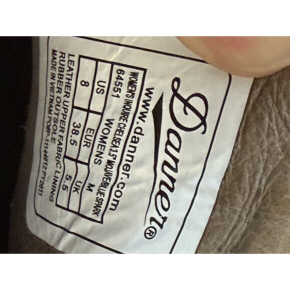 Danner Inquire Chelsea 3.5 Hiking Boot Vibram Women's Size 8 Mojave/Blue 64551 - Picture 12 of 13